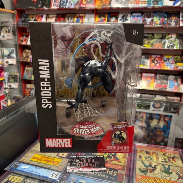 Spider-Man Black Suit - The Amazing Spider-Man 300 - Marvel PVC Statue 30cm - McFarlane Toys + Comics Book