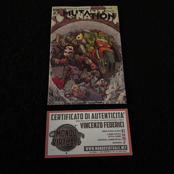 Teenage Mutant Ninja Turtles Mutant Nation #1 Cover RI 1:10 - firmato da Vincenzo Federici - IDW Comics - TMNT